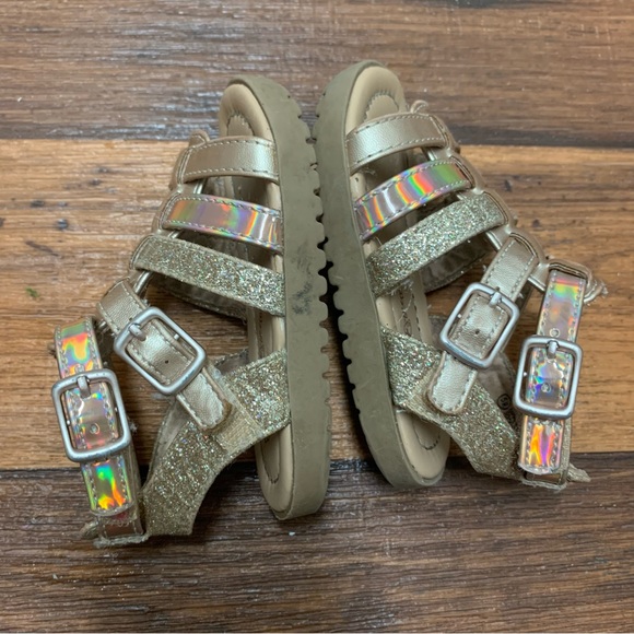 Self Esteem Toddler Girl Sandals Size 5 - 2 Paires Pink And Gold - Picture 5 of 8